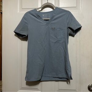 FIGS Catarina One-Pocket Technical Collection Gray Scrubs Top Size X-Small